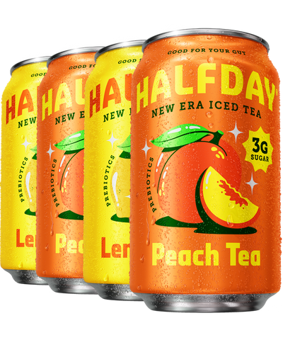 Peach & Lemon | Prebiotic Iced Tea | Halfday – Halfday Iced Tea